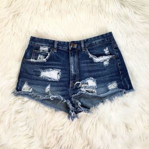 Zara Trafaluc Cutoff Distressed High Rise Shorts
